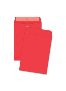 Envelope, Clasp - #90 (9" x 12") - Clasp - Paper - 10/Pack - Red - qua38734
